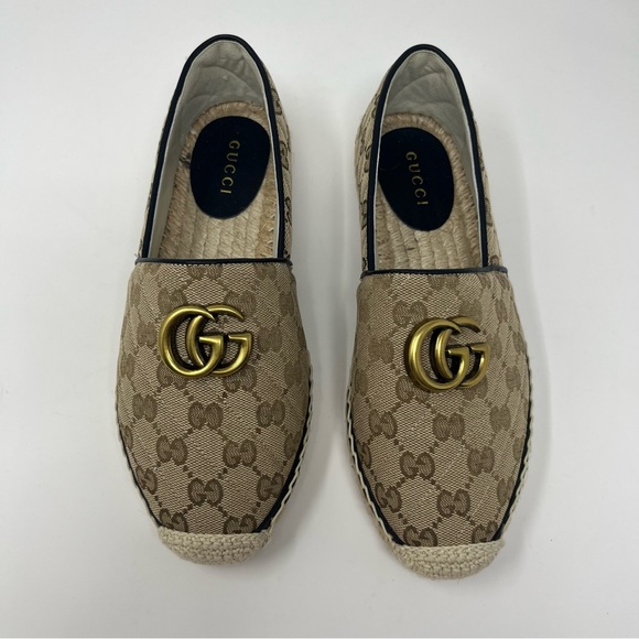 GUCCI GG MATELASSE CANVAS ESPADRILLE SLIP ON SHOES SIZE EU 39 US 9 - Picture 10 of 16
